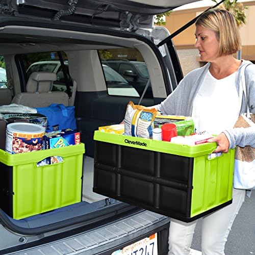 CleverMade Collapsible Storage Bin, 46L Crate, Holds Up to 75 lb, Black - Image 4