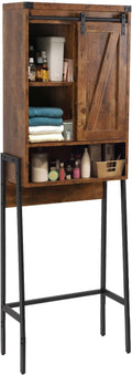 Over Toilet Storage Cabinet with Barn Door & Adjustable Shelves by GROZING
