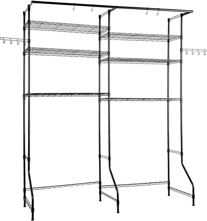VEVOR Over Washer and Dryer Storage Shelves 6-Tier Laundry Room Drying Rack - Image 9