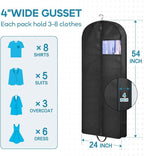 KIMBORA 54" Garment Bag for Travel, Gusseted Suit Bags for Men With Handle Garment Bags for Hanging Clothes Storage Suit Cover for Dress, Coats, Jackets, Shirts - Image 3