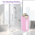 3PCS 95L Collapsible Laundry Basket, Oxford Hamper with Handle for Family - Image 8