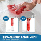 Orighty Microfiber Cleaning Cloths, 75 Sheets Shop Towels, Reusable Paper Towels Shop Rags, Washable Microfiber Towel Roll Cleaning Rags for Cars, House, Kitchen, 11.5’’ x 11.5’’, Red - Image 5
