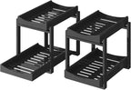 MHXW SXPN Bamboo Under Sink Organizer, 2 Pack Pull Out Cabinet Organizer - Image 9