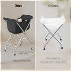 ELYKEN Laundry Basket with Wheels, Collapsible Laundry Hamper, Black - Image 9