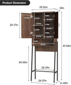 Vabches Over The Toilet Storage Cabinet with 2-Door Design Bathroom Organizers and Storage with Anti-Tip Device Over Toilet Organizer with Shelves for Bathroom,Restroom,Laundry Espresso - Image 2