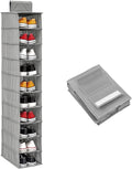 HomeBeyond 10 Shelf Hanging Closet Organizer, Grey Storage Shelves for Clothes, Shoes, and Accessories, Space Saving Closet Storage Solution by Unknown