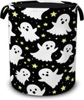 Ghosts Laundry Basket with Handles,Halloween Foldable Oxford Laundry Hamper,Collapsible Clothes Storage Basket for Laundry Room/Bathroom/Bedroom/Dormitories 20.8 x 16 Inches by UIUPRO