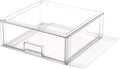 BINO | Stackable Storage Drawers, X-Large - Clear | THE CRATE COLLECTION | Storage Bins With Drawers | Bathroom Organizers | Under Sink Organizer | Vanity Cabinet Home Organization by BINO