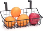 LeleCAT Basket with hook Grid Storage Basket, Hang it behind a door or on a railing, Over the Cabinet Door, Small, BLack,1 Pack by HomeSpaceStorageBasket