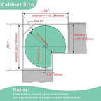 32" Lazy Susan Turntable for Kitchen Blind Corner Cabinet Organizer Kidney Shape Lazy Susan Organizers for Kitchen Rotating Tray Corner Cabinet (32 Inches) - Image 4