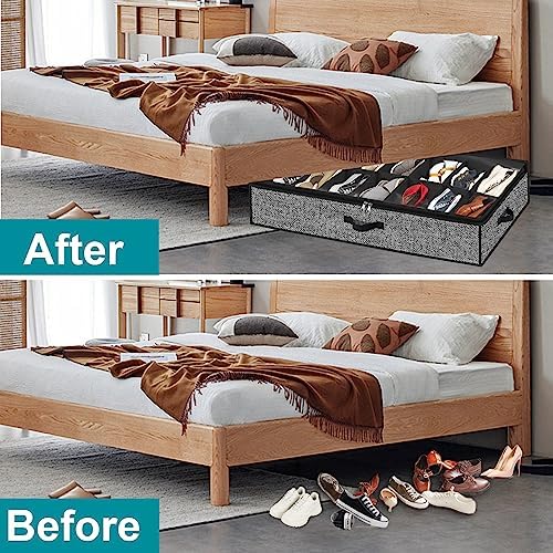 Under Bed Storage Organizer for Closet 2pc-28 Pairs Shoe Boxes - Image 4