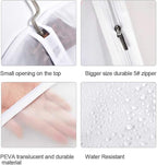 Dress Bags for Hanging Clothes (Set of 12) Breathable Suit Bag Covers with Zip Coat Covers for Closet Garment Bag for Wardrobe Storage and Travel Covers for Coats White - 24'' x 60'' - Image 3