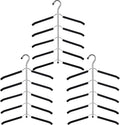 Blouse Tree Hangers Multi-Layer Clothes Hangers 3 Pack 5 in 1 Non Slip Space Saving Closet Organizer Stainless Steel Shirt Hanger Coats Hanger（Black） by JFFLYIT