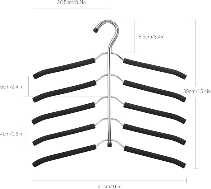 DOIOWN Blouse & Shirt Hangers - Non Slip Space Saving Stainless Steel Closet Organizer (2 Pack) - Image 7