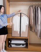 Garment Bags for Hanging Clothes Travel (Set of 12) Suit Bags for Closet Storage Closet Cover for Open Closet Clothes Storage Bag with Zipper for Suits, Jackets, Shirts (Black, 24'' x 40'') - Image 4