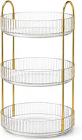 360° Rotating Organizer, Lazy Susan Bathroom Counter Organizer for Perfume, Skincare, Makeup & Cosmetic Storage, Vanity Countertop Organizer, Clear, 3-Tier by Unknown