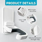 Broom Holder Wall Mount, 4 Pack Self Adhesive Broom and Mop Organizer - Image 2