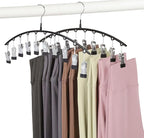 Legging Hangers for Closet Organizer, Hat Hangers for Closet 2 Pack with 10 Clips Holds 20 Leggings, Legging Hanger, Pants Storage Organizer Suitable for Socks, Panties, Underwear, Pants - Image 8