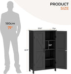 Homleke 43.3" H Farmhouse Bathroom Storage Cabinet with Adjustable Shelves - Image 3