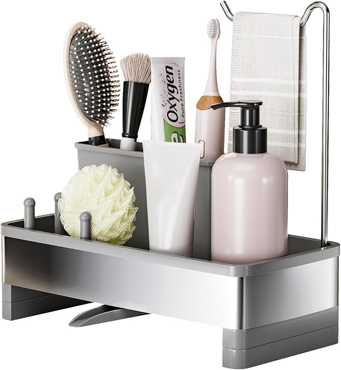 Ewaiira Sponge Holder for Kitchen Sink, Stainless Steel Sink Caddy - Image 8