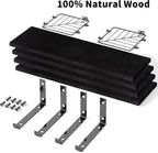 Fixwal 3+1 Tier Bathroom Floating Shelves Over Toilet, Black - Image 4