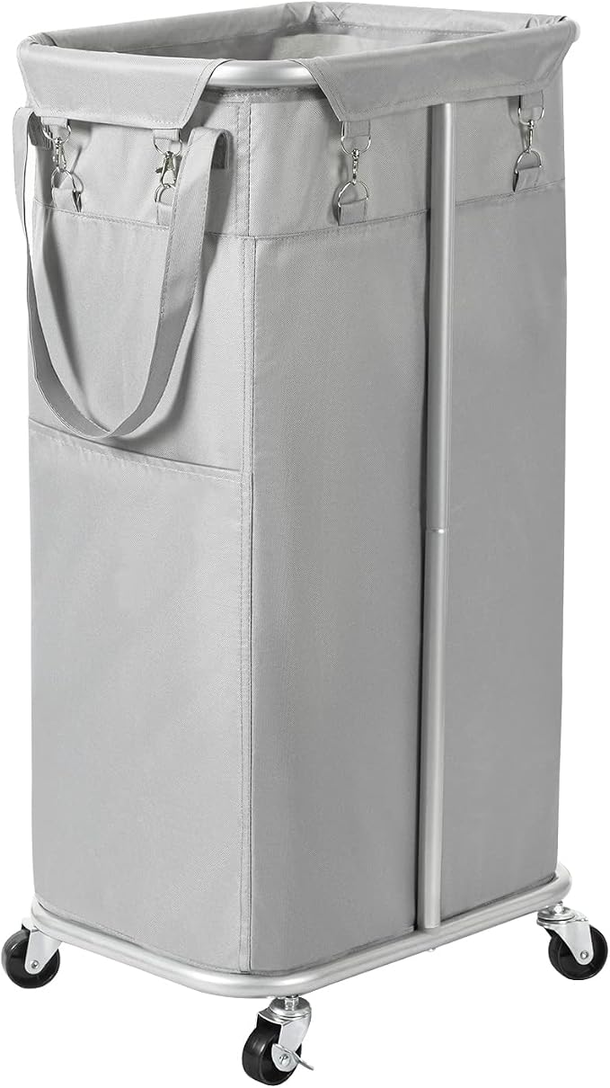 WOWLIVE 100L Rolling Laundry Basket with Wheels, Tall Laundry Hamper by WOWLIVE