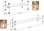 STORAGE MANIAC Expandable Shoe Rack, 4 Pairs Stackable Small Shoe Rack, Metal Adjustable Shoes Organizer for Closet, Entryway, Hallway, Garage, Front Door, Shoes Shelves, White 1 Tier - Image 3