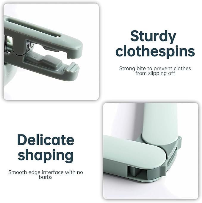 4 Pack Foldable Travel Hangers with Hidden Clips(White) - Image 6