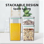 Food Storage Containers with Lids Airtight- 3Pcs BPA-Free Kitchen and Pantry Organization Pop Containers, Leakproof Stackable Kitchen Storage Containers for Cereal, Flour, Sugar (0.5, 1.2, 1.8 QT) - Image 4