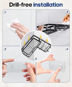 3 Pack Corner Shower Shelves, Rustproof Shower Organizer Caddy - Image 8