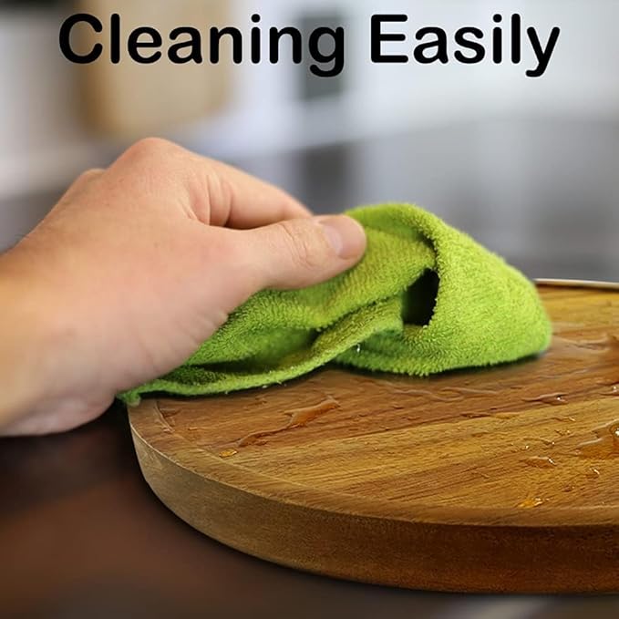 14" Acacia Wood Lazy Susan Organizer Kitchen Turntable for Cabinet Pantry Table Organization - Image 6