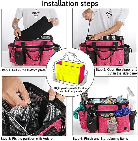 Large Cleaning Caddy Bag Built-in hard plastic sheet Aluminum foil lining - Image 7