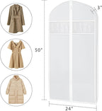 Zilink Clear Suit Coat Bag for Storage Dress Bags for Hanging Clothes 50 in - Image 2