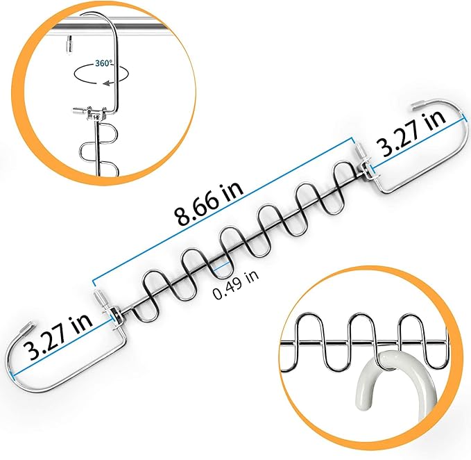 KLEVERISE 4 Pack Metal Space Saving Hangers, Stainless Steel Hangers Space Saving for Clothes, Magic Cascading Space Saving Closet Clothing Hanger Organizer Space Saver, College Dorm Essentials - Image 4