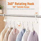 2 PCS Space Saving Storage Hanger, Foldable Hanger with Rotating Hook - Image 7