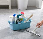 ALINK Large Plastic Shower Caddy Tote, Portable Storage Caddy Basket Organizer with Handle for Dorm, Bathroom, Tool, Garden, Kitchen, Cleaning Supplies – Blue - Image 3