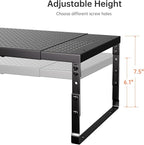 Cabinet Shelf,Expandable Adjustable Stackable Kitchen Organizer,for cabinets, Kitchens, countertops, bathrooms Shelf Organizer (2Packs/Black,Medium) - Image 4