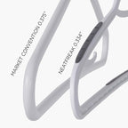 Neatfreak Slim Non Slip Hangers - Space Saving Set of 10 With Lingerie Hooks and Pants/Accessories Bar - Patented W Frame White Plastic Hangers - Image 7