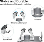 nacena 4 Pack No Drill Self Adhesive Broom Mop Holder Wall Mount with Hooks, Heavy Duty Stainless Steel Organizer for Kitchen Bathroom Garage Storage,Silver - Image 6