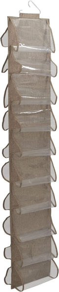 Household Essentials 20-Pocket Closet Shoe File, Beige by HouseholdEssentials