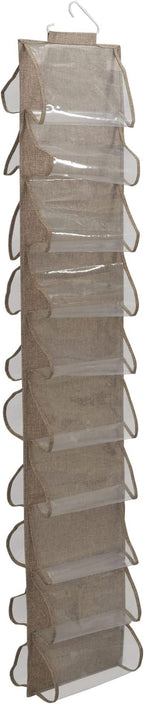 Household Essentials 20-Pocket Closet Shoe File, Beige by HouseholdEssentials