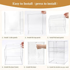 X-LARGE Baby Bottle Organizer, Upgraded Bottle Storage Organizer Baby for Countertop Cabinet, Removable Baby Organizer with Magnetic Door, Bottle Station Organizer for Nipples, Pump Parts, 2 Doors - Image 7