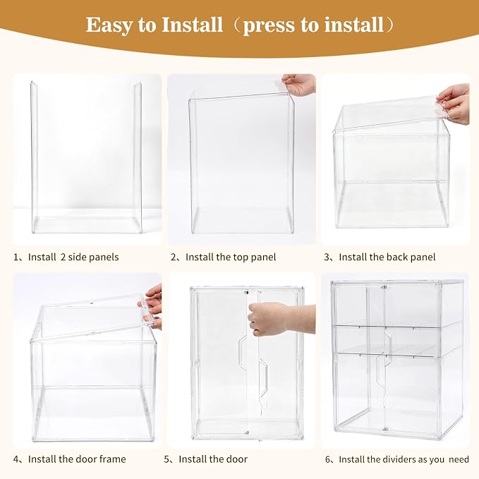 X-LARGE Baby Bottle Organizer, Upgraded Bottle Storage Organizer Baby for Countertop Cabinet, Removable Baby Organizer with Magnetic Door, Bottle Station Organizer for Nipples, Pump Parts, 2 Doors - Image 7