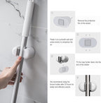 BEZOX Broom Holder, 3 PCS Wall Mount Mop Organizer Gripper, Self-adhesive Cleaning Suppliers Hanger Stands Rack for Bathroom, Kitchen, Garden, Garage Organization Storage - Image 6