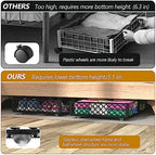 NADAMOO Under Bed Storage with Wheels, Low Profile Rolling Organizer Bins - Image 4