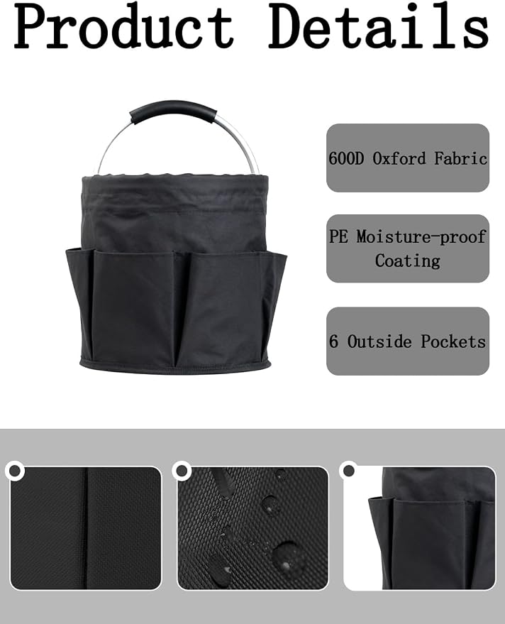 Cleaning Caddy with Handle, for Cleaning Supplies Organizer Bucket - Image 3