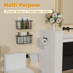 4 Pack Adhesive Cabinet Door Organizer - Tumbler Lid Organizer & Kitchen Storage baskets for Kitchen, Bathroom, Inside Cabinet Door Storage for Cup Lids, Spices, Small Supplies, Space-Saving (Black) - Image 6