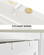 Moforoco White 6-Tier Over Door Pantry Organizer, Pantry Organization Storage, Door Metal Hanging Spice Rack Basket Shelves, Home Kitchen Apartment Essentials, Laundry Room Bathroom Organization - Image 3