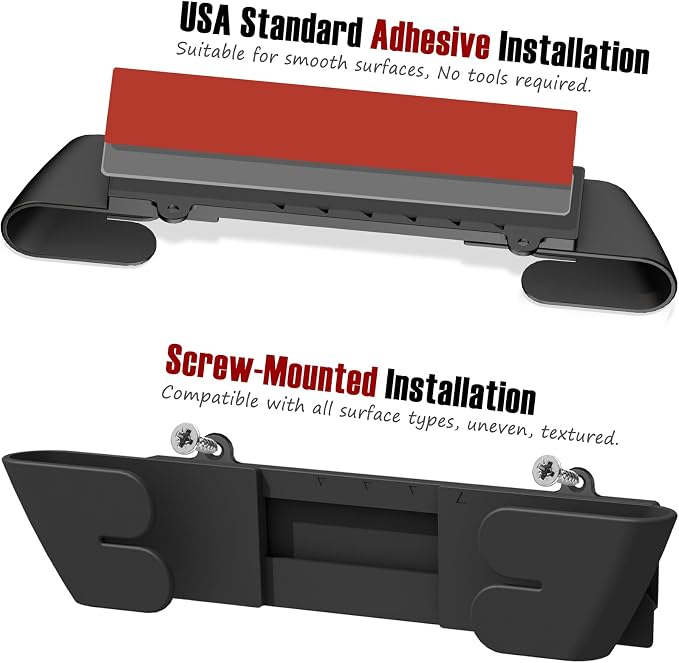 Adjustable Universal Pot Lid Holder Organizer for Cabinet - Upgraded Patented 3 Pack Pan Lids Organizers Inside Door Wall Mount Pots Top Rack for Kitchen Cupboard Fit 6" to 13" (Black) - Image 4