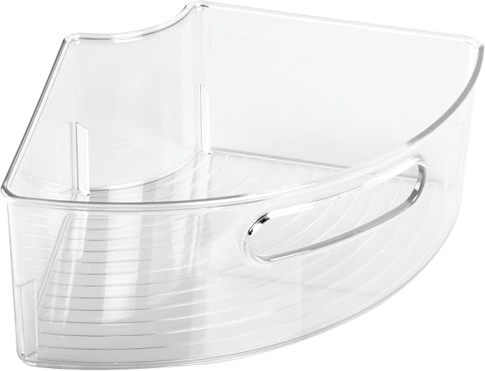 iDesign Plastic Lazy Susan Cabinet Storage Bin, 1/4 Wedge Container for Kitchen, Pantry, Counter, BPA-Free, 12.5 in x 6.75in x 4in Set of 4, Clear - Image 10